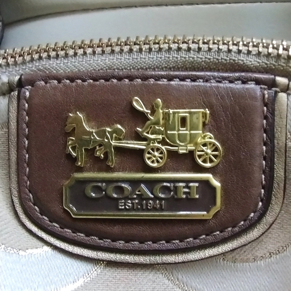 Vintage Coach MADISON OP ART LUREX Jacquard SATCHEL BAG PURSE 18608 - Picture 3 of 14